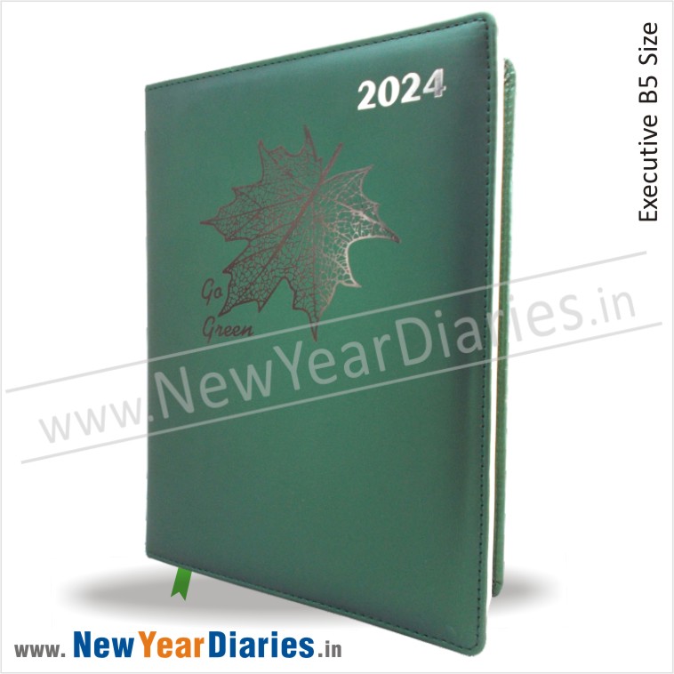 69 Go Green Leather Diary 2024 a
