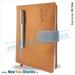 64 A5 Leather Diary with magnet flap a
