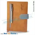 64 A5 Leather Diary with magnet flap b
