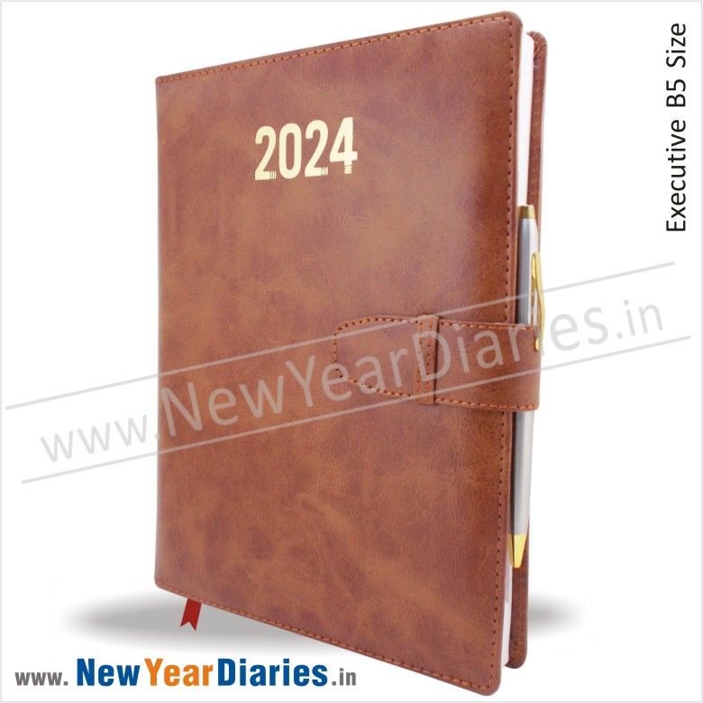 78 2024 brown leather diary a
