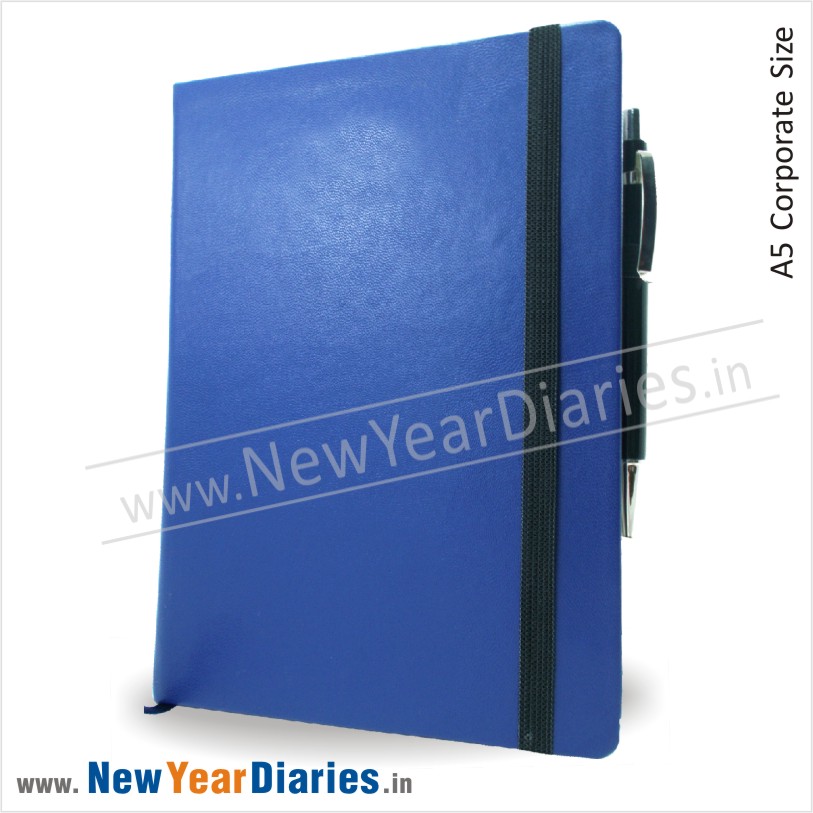 A5 Leather Note Book with Elastic Bound