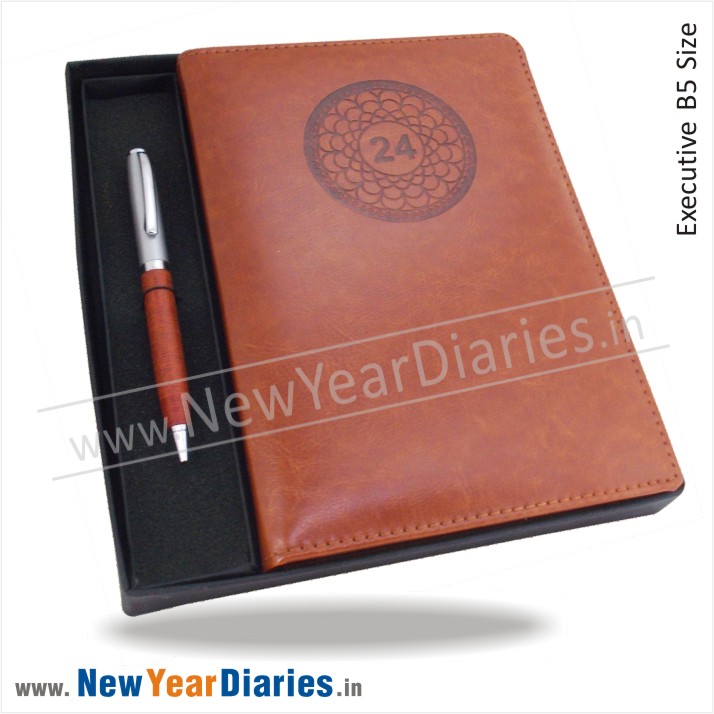 GS2 Leather diary with pen giftbox a
