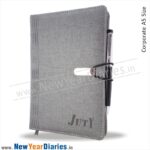 NB Juty A5 Grey PU Leather Notebook