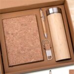 Cork Diary and Bottle Gift Set a