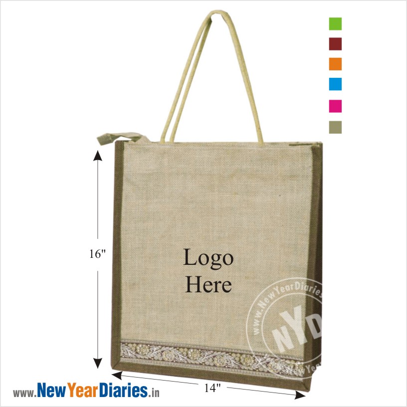 Buy JUTEKA Printed Parrot Green color Eco Friendly Jute Bag with Zipper  Closure and Premium Cotton Handles for Lunch, Grocery, Tiffin, Office,  Shopping. Online at Best Prices in India - JioMart.