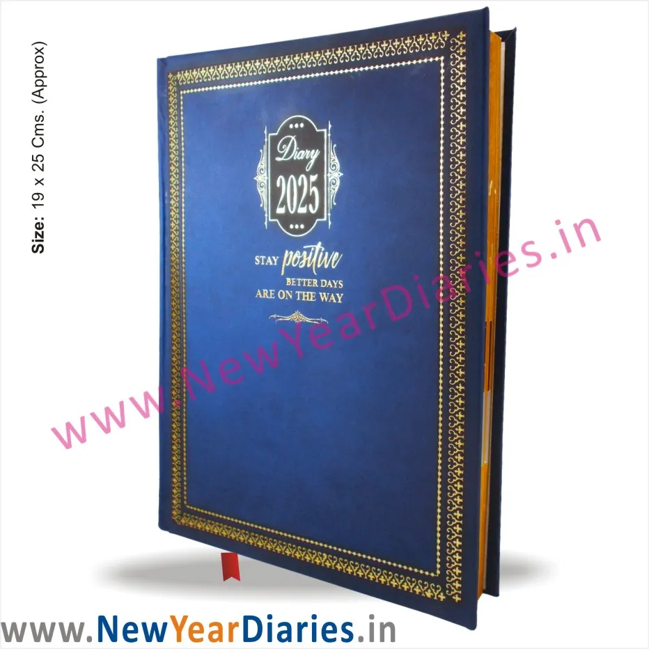 47 Blue colour diary a