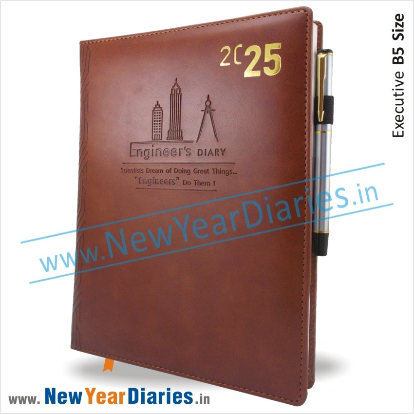 55 Executive Engineering Leather Diary a