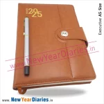 63 A5 Leather Diary with Mangnetic Lock e