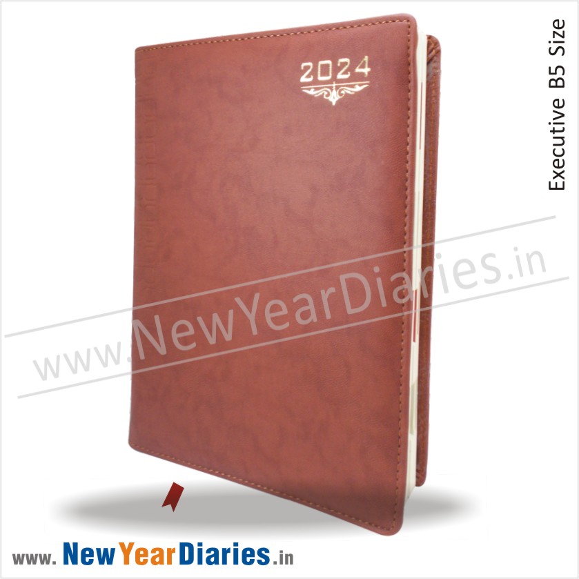 65 Leather sunday full page diary a