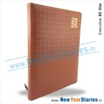 70 Matty Square Brown Leather diary c