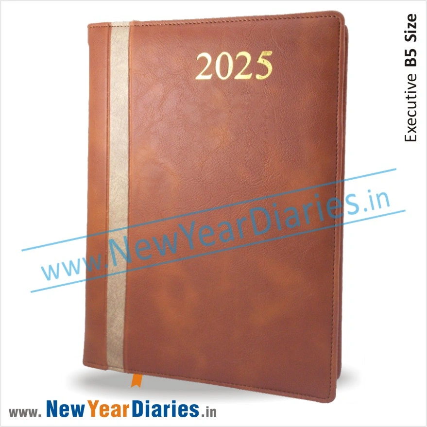 Vertical Sunday Full Leather Diary 2025 - Corporate diary