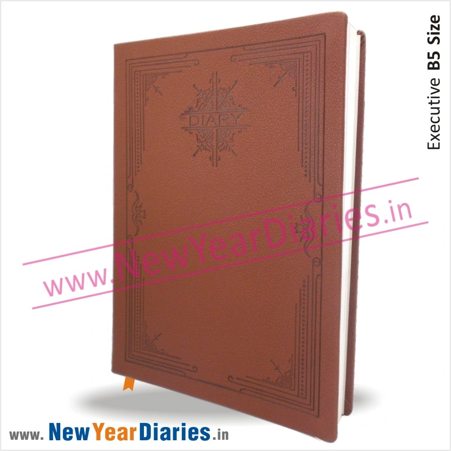 76 Brown PU Leather Diary b