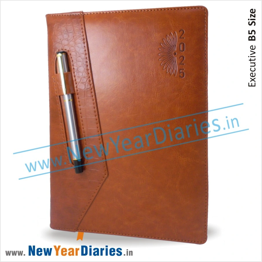 81 Corporate Leather diary with pen b