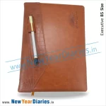 81 Leather diary with pen a