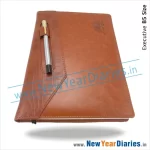 81 Leather diary with pen c