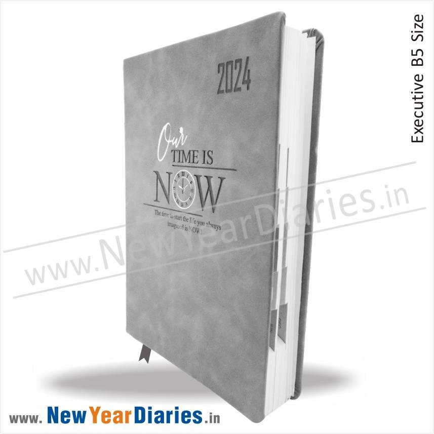 82 Grey Leather Diary a
