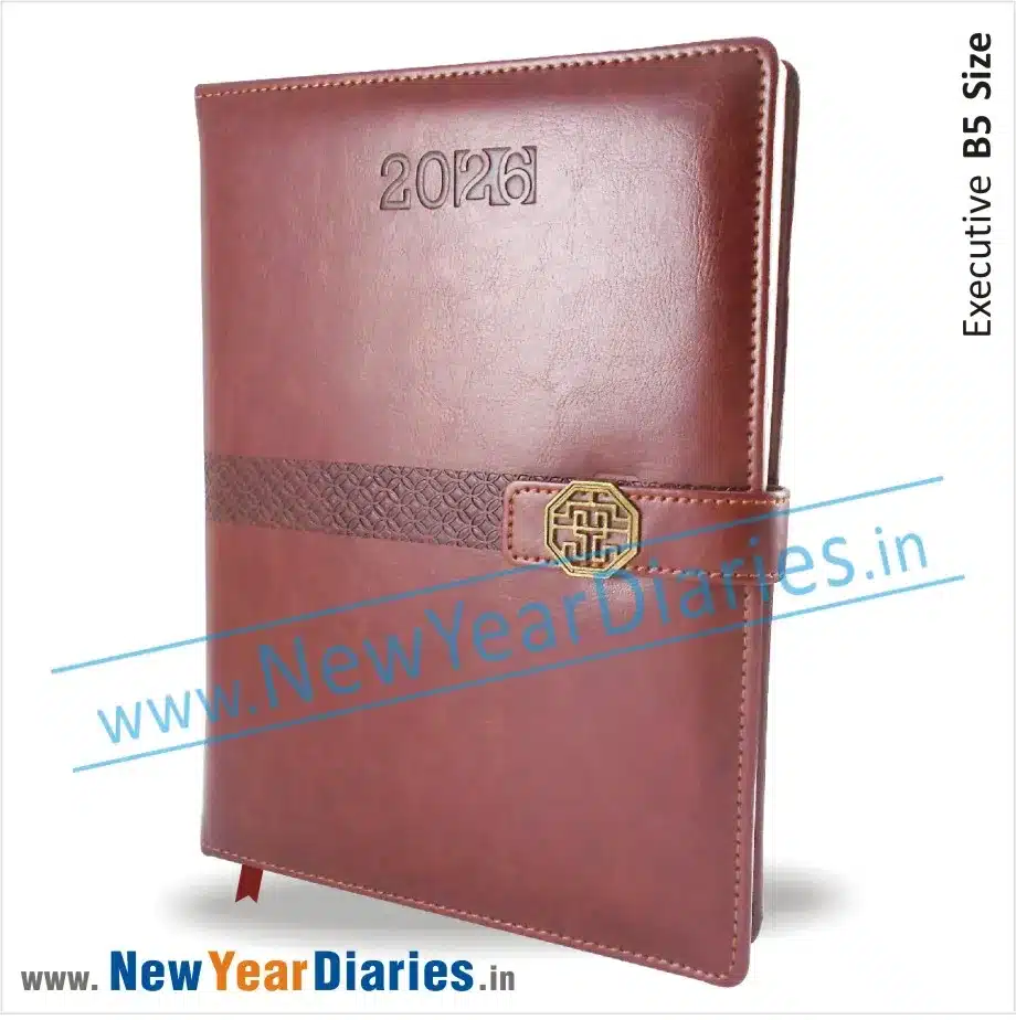 92 Brown Leather diary with flap a