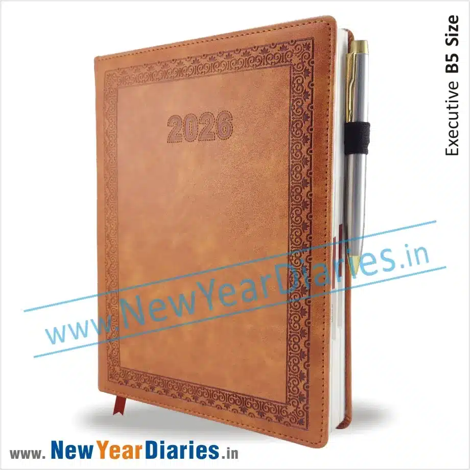 94 Brown executive planner diary 2026 a