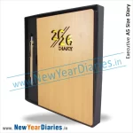 GS1 wooden diary with pen set a