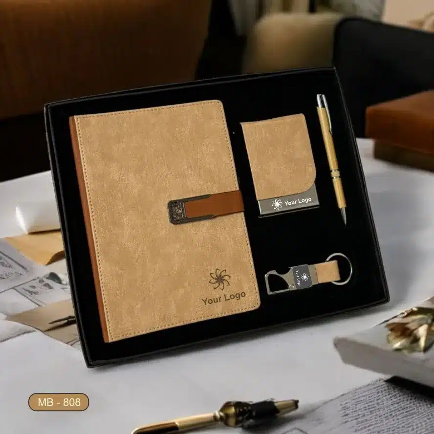 4 in 1 Brown Diary Gift set 808